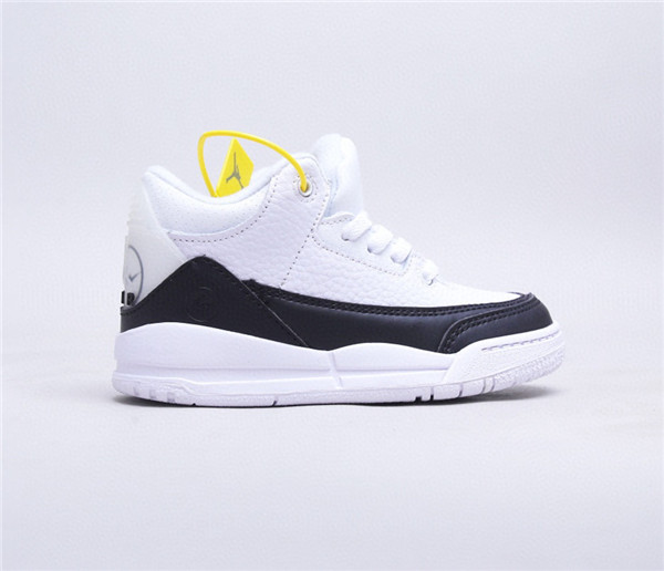 Youth Running weapon Super Quality Air Jordan 3 White/Black Shoes 008